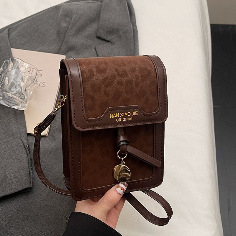 Leopard Print Phone Crossbody Bag