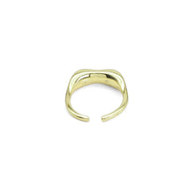 Load image into Gallery viewer, Gold White Pearl One Line Adjustable Ring, Sku#LD483