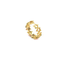 Load image into Gallery viewer, CZ Pave Enamel Star Stackable Ring, Sku#X364