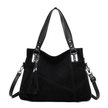 Load image into Gallery viewer, Women's Retro Tassel Suede Crossbody Bag | Vintage European Style Handbag with Multiple Pockets