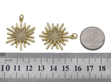 Load image into Gallery viewer, Gold CZ Shiny Star Light Beam Charm, Sku#LK713