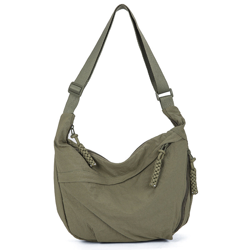 Korean-Style Lightweight Nylon Crossbody Shoulder Bag