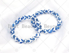 Load image into Gallery viewer, Natural Blue White Tibetan Agate Stretchy Bracelet