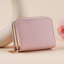 Load image into Gallery viewer, Women's PU Leather Clutch Wallet – Dual Zipper &amp; Multiple Card Slots
