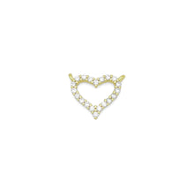 Load image into Gallery viewer, Clear CZ  Frame Heart Connector Charm Pendant, Sku#LK1048