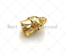 Load image into Gallery viewer, CZ Micro Pave Indian Head Spacer Beads, Cubic Zirconia American Inidan Head Beads, 10x13x14mm,sku#LK92