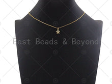 Load image into Gallery viewer, Dainty CZ Micro Pave Star Sun Cross Heart Shape Charm/Pendant, Diamond Gold Plated Charm, Gold Pendant, Gold plated charm, Sku#JL13