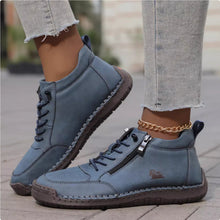 Load image into Gallery viewer, Women's Handmade Stitching Flat Shoes – Soft Sole Casual Lace-Up Flats