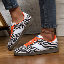 Load image into Gallery viewer, Women's Leopard Print Casual Sneakers - Mid-Cut Lace-Up Flat Shoes with Rubber Sole