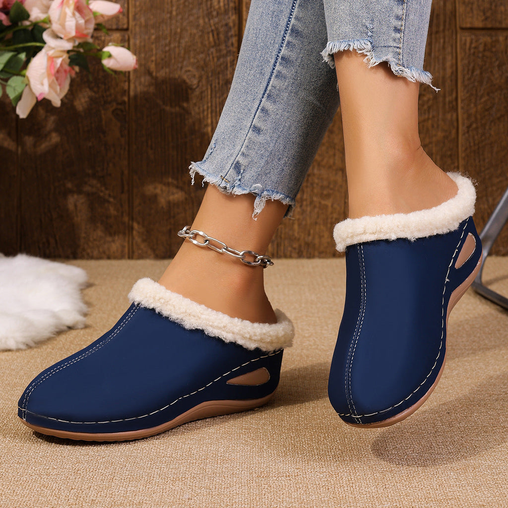 Plush Wedge Sandals