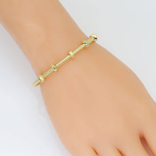 Load image into Gallery viewer, Gold Nut Bolt Adjustable Bracelet cuff, Sku#A281