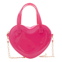 Load image into Gallery viewer, Women's Jelly Heart Mini Crossbody Bag – Cute PVC Shoulder Bag