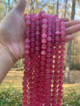Load image into Gallery viewer, Cat's Eye Dark Pink Round Beads, 6mm/8mm/10mm/12mm Smooth beads, UA164
