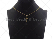 Load image into Gallery viewer, 18k Gold Plated Cross Shape Charms, Gold Cross Charms, Cross Pendant, Gold Pendant, Cross Necklace Charms, 9x17/12x22/15x26mm, Sku#LK148