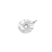 Load image into Gallery viewer, CZ Silver Round Flower Charm Pendant, Sku#L734
