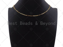 Load image into Gallery viewer, 18/16/7 Dainty  Paper Clip Chain Necklace and Bracelet, Sku#LK106