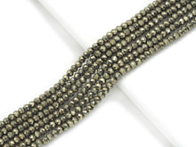Load image into Gallery viewer, High Quality Genuine Pyrite Faceted Rondelle Beads, 2x3mm, Sku#UA300