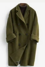 Load image into Gallery viewer, Women's Double-faced Wool Long Loose Slim Wool Coat