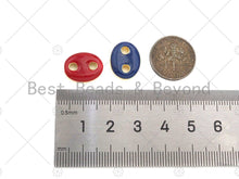 Load image into Gallery viewer, Colorful Enamel Oval Puffy Link Pendant Charm, Sku#LK222