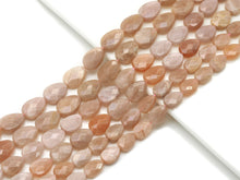 Load image into Gallery viewer, Natural Quality Faceted Teardrop Peach Moonstone Beads, Sku#HY3