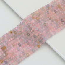 Load image into Gallery viewer, 4x6mm Genuine Morganite faceted Rondelle Beads, Sku#U1652