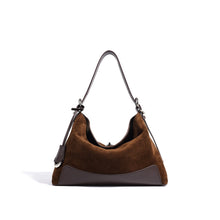 Load image into Gallery viewer, Women's Large Capacity Commuter Bag – Matte Cowhide Shoulder &amp; Crossbody Handbag
