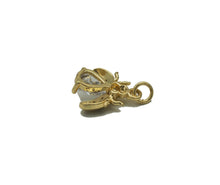 Load image into Gallery viewer, Gold Teardrop CZ Ladybug Charm, Sku#LD315