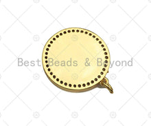 Load image into Gallery viewer, Colorful Enamel Pave Rose Flower On Round Coin Pendant/Charm, Sku#L439