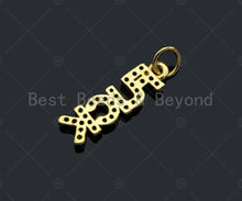 Load image into Gallery viewer, CZ Micro Pave Fuck Word Pendant/Charm,Cubic Zirconia Charm, LK191