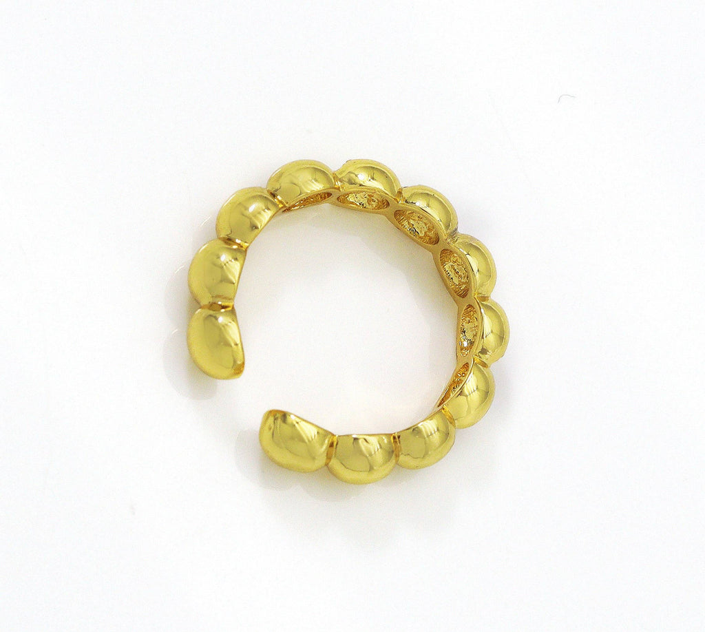 CZ Round Ball Adjustable Ring, Sku#X346