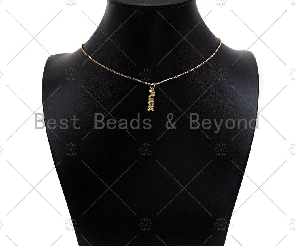 CZ Micro Pave Fuck Word Pendant/Charm,Cubic Zirconia Charm, LK191