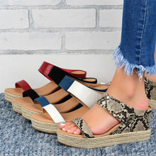 Load image into Gallery viewer, Women's Cutout Wedge Sandals | Hollow Platform Heels PU Upper