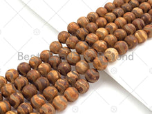 Load image into Gallery viewer, Natural Tibetan Brown Double Wavy Line Agate  Beads, Dzi Eye Agate Beads, 6mm/8mm/10mm Round Smooth Agate,15.5" Full Strand, Sku#U1105