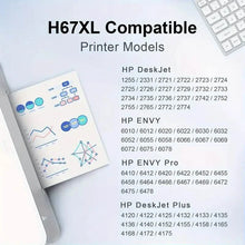 Load image into Gallery viewer, High-Yield Ink Cartridge 67XL for HP DeskJet and Envy Printers