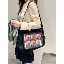 Load image into Gallery viewer, Women's Transparent Canvas Tote Bag - Artistic Single Shoulder Bag for Everyday Use