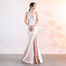 Load image into Gallery viewer, Sling Deep V Plunge Evening Party Dress Long Sexy Slim Fit Slit Nightclub Performance Socialite Evening Dress
