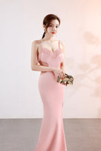 Load image into Gallery viewer, Sling Deep V Plunge Evening Party Dress Long Sexy Slim Fit Slit Nightclub Performance Socialite Evening Dress