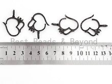 Load image into Gallery viewer, Black CZ Pave On Black Ohm Charm,Ohm Yoga Pendant Beads, Pave OM Charm, CZ Ohm Charm 28x28mm, sku#F383