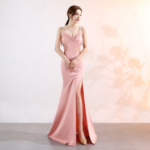 Load image into Gallery viewer, Sling Deep V Plunge Evening Party Dress Long Sexy Slim Fit Slit Nightclub Performance Socialite Evening Dress