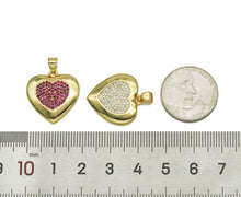 Load image into Gallery viewer, CZ Heart Charm, Sku#LX16