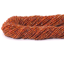 Load image into Gallery viewer, Dark Orange Cubic Zirconia Round Faceted Beads, 2mm/3mm/4mm. Sku#U1485
