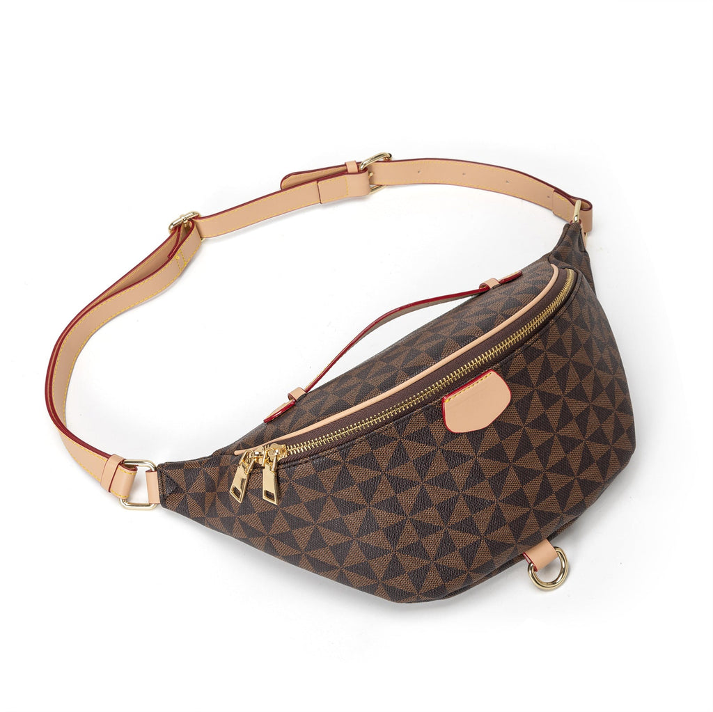 Women's Retro Plaid Crossbody Shoulder Bag - PU Leather Casual Handbag with Adjustable Strap