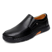 Load image into Gallery viewer, Men's Low-Top Slip-On Cowhide Leather Casual Shoes
