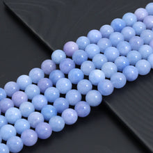 Load image into Gallery viewer, Aqua Blue Jade Round Smooth Beads, Sku#U2222c
