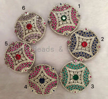 Load image into Gallery viewer, CZ Micro Pave 34mm Large Flower Disc, SKU#L199