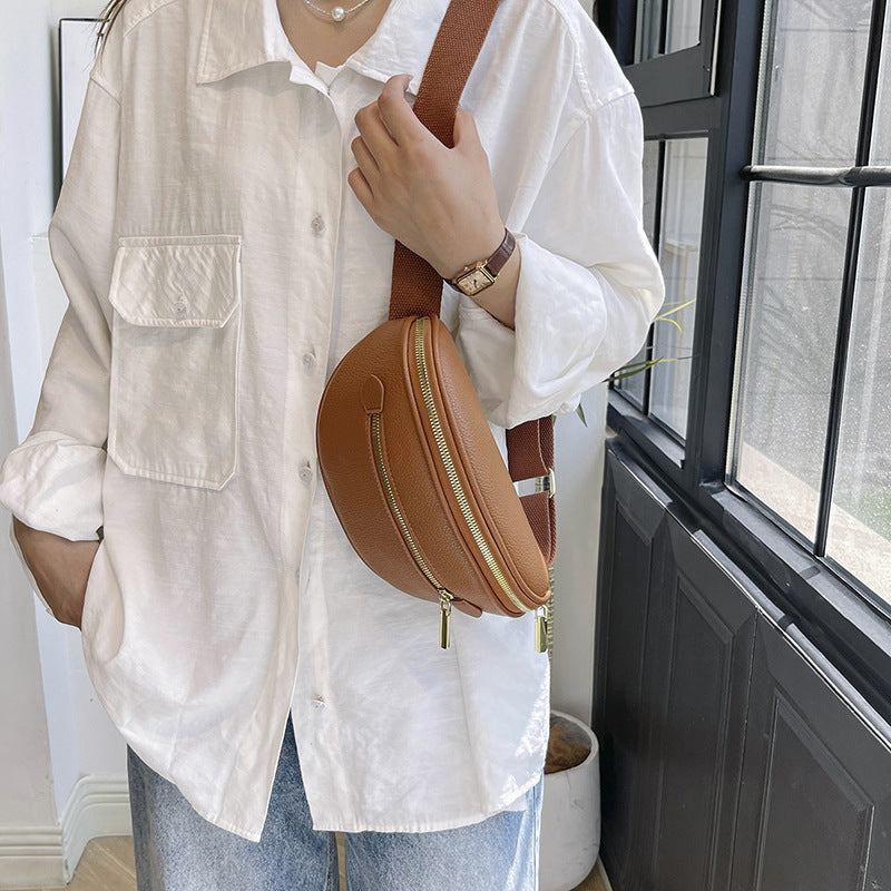 Women's Minimalist PU Leather Shoulder Bag – Slim Structured Crossbody Handbag
