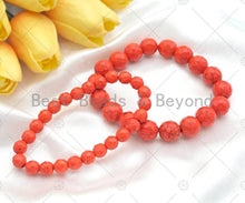 Load image into Gallery viewer, Orange Howlite Stretchy Bracelet, SKU#EF43