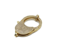 Load image into Gallery viewer, CZ Gold Oval Lobster Clasp, Sku#H341/H104