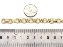 Load image into Gallery viewer, High Quality Textured Round Link chain with T Bar by Yard, Sku#LS31