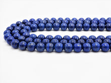 Load image into Gallery viewer, High Quality Natural Lapis Smooth Round Beads, U348
